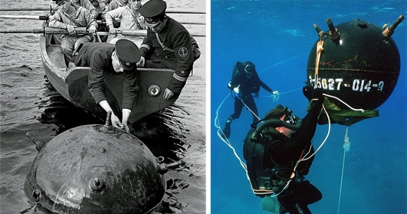 Why do sea mines need "horns" and is it dangerous to touch them Why do sea mines need "horns" and is it dangerous to touch them