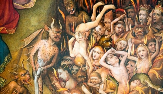 Why is the devil depicted with horns and hooves