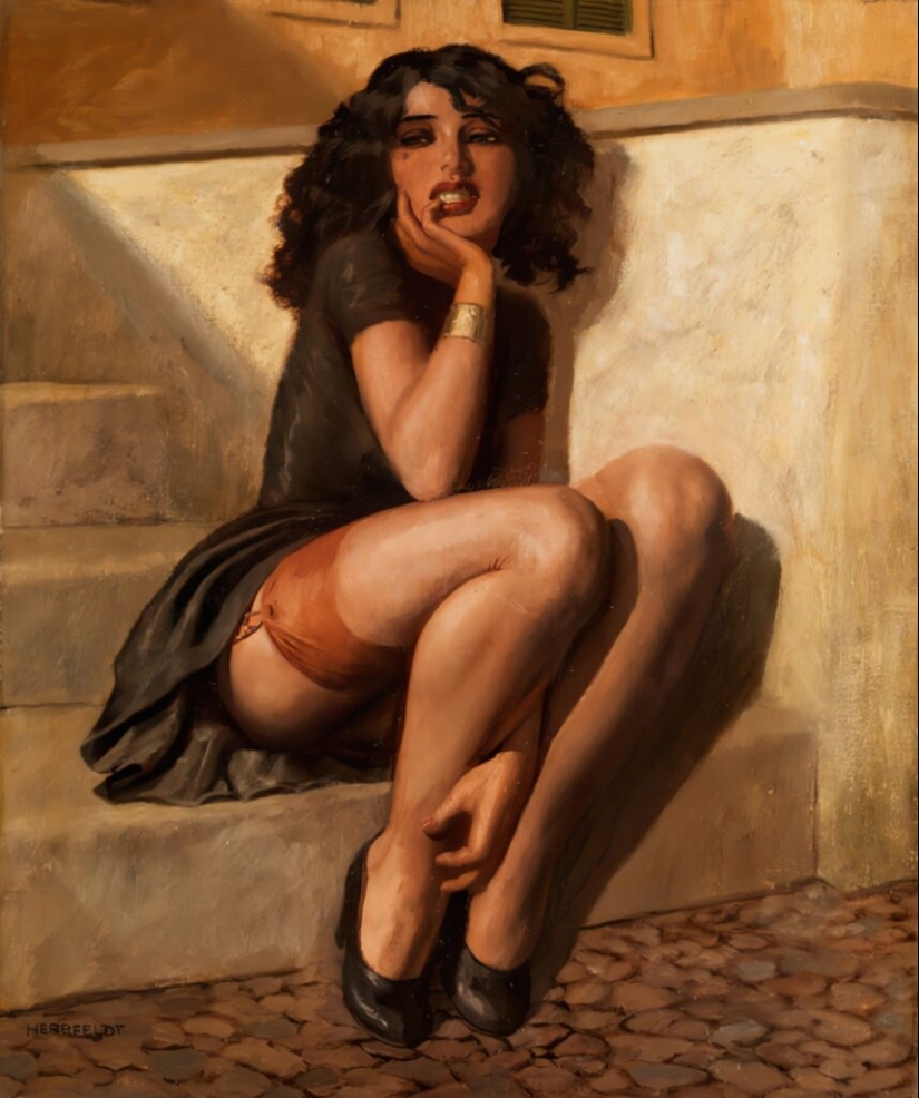 Women's secrets in the paintings of the master of erotic painting Marcel von Herfeldt