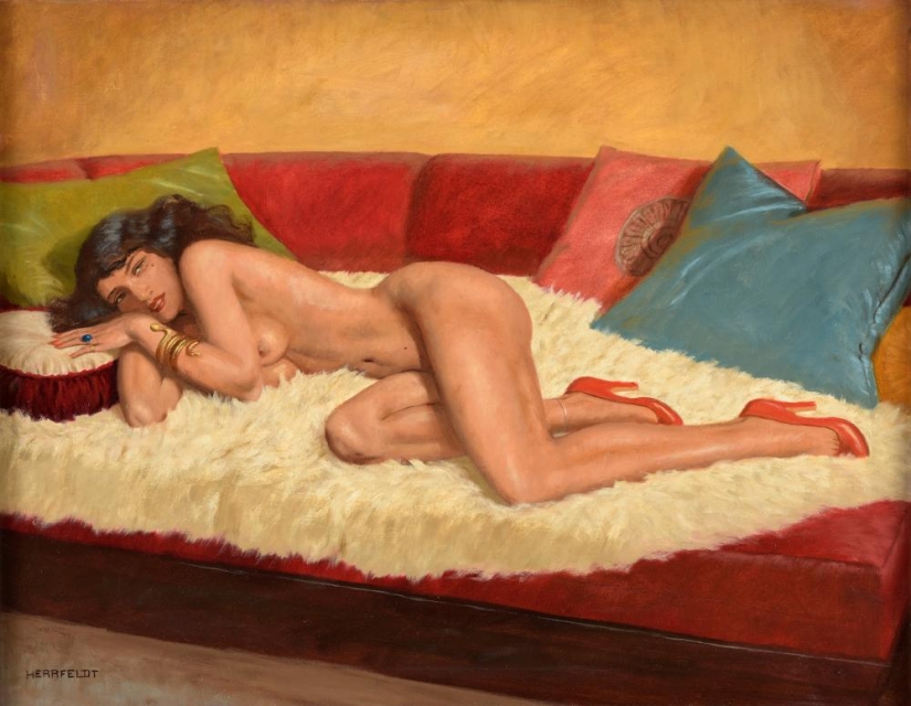 Women's secrets in the paintings of the master of erotic painting Marcel von Herfeldt