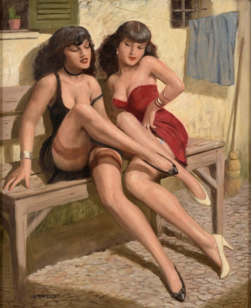 Women's secrets in the paintings of the master of erotic painting Marcel von Herfeldt