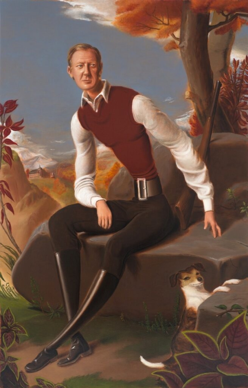 Pinturas irónicas de Jansson Stegner: bellezas enormes frente a chicos delgados Pinturas irónicas de Jansson Stegner: bellezas enormes frente a chicos delgados