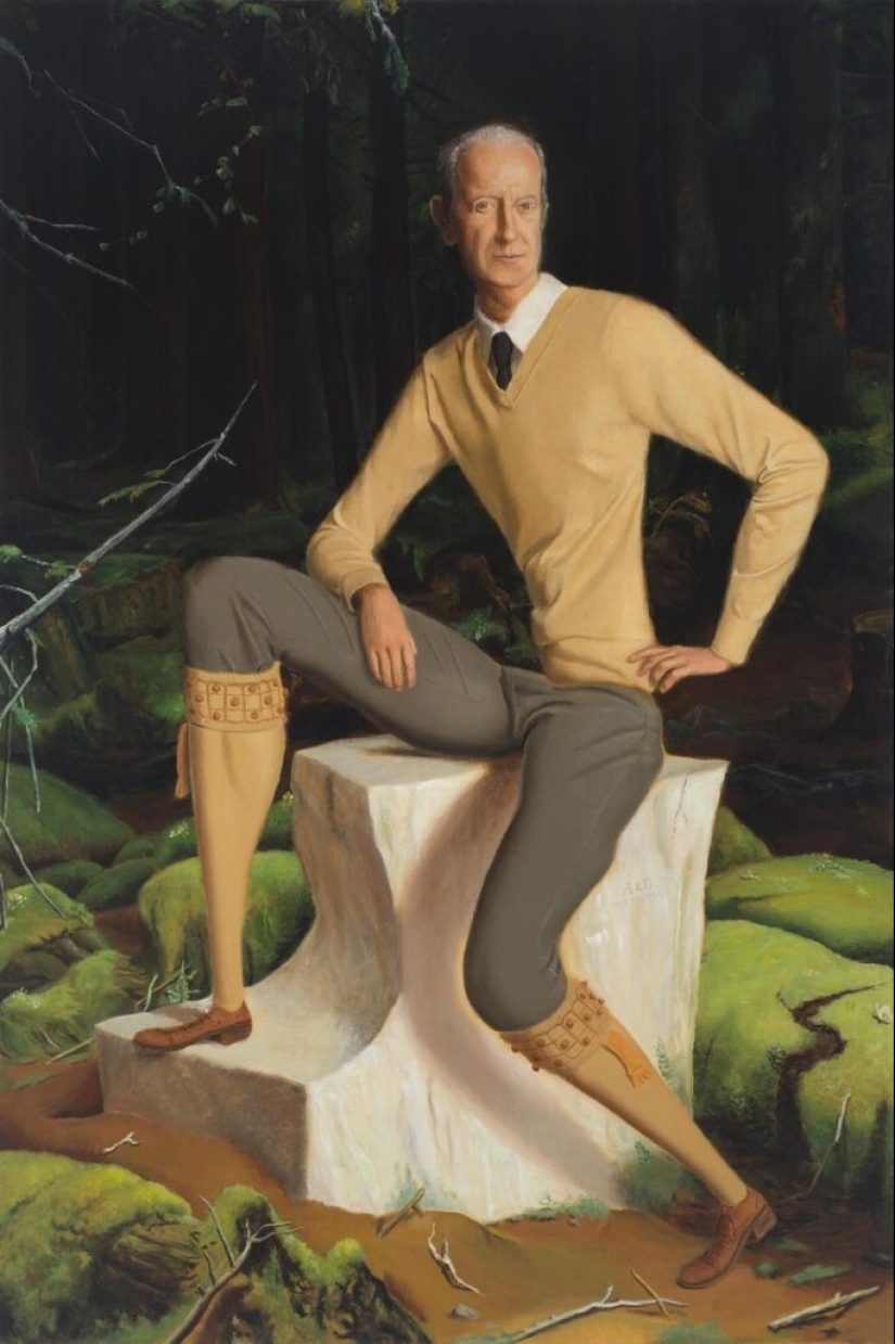 Pinturas irónicas de Jansson Stegner: bellezas enormes frente a chicos delgados Pinturas irónicas de Jansson Stegner: bellezas enormes frente a chicos delgados