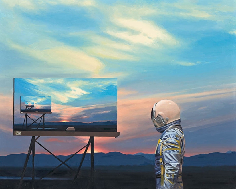 Vagando de un astronauta solitario en los restos de la civilización Vagando de un astronauta solitario en los restos de la civilización